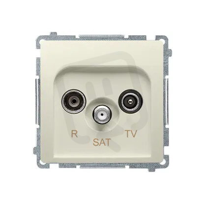Zásuvka R-TV-SAT koncová, 1x vstup: 5-2400 MHz, béžová BMZAR-SAT1.3/1.01/12