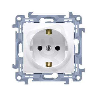 Zásuvka jednonásobná s uzemněním typu Schuko 16A, 250V~, bílá CGSZ1.01/11