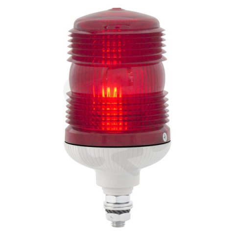 Maják zábleskový MINIFLASH X 12/24 V, ACDC, IP54, M12, červená, světle šedá