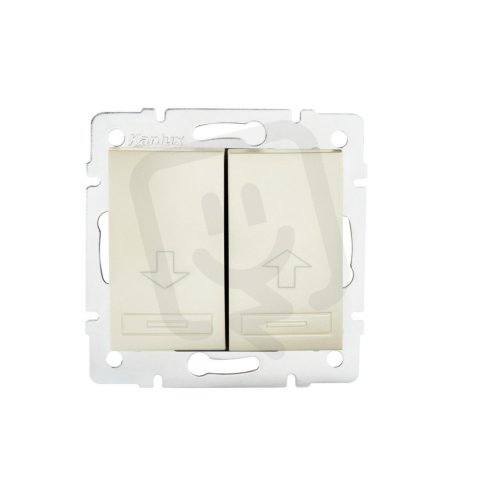 Žaluziové tlačítko DOMO perleťově bílá 24980 Kanlux