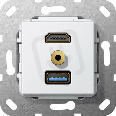 HDMI,USB 3.0 A,mini vložka čistě bílá GIRA 568103