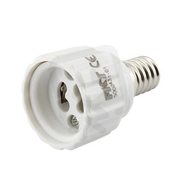 E14/GU10 Redukce - objímka pro LED žárovky, E14 na GU10 FK TECHNICS 5000431-02