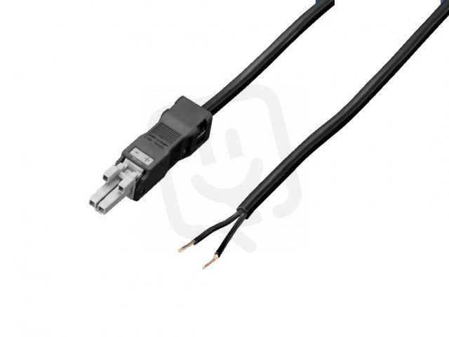 Rittal 2500410 Přív. kabel,2-žil,černý,3000mm,s konekt.