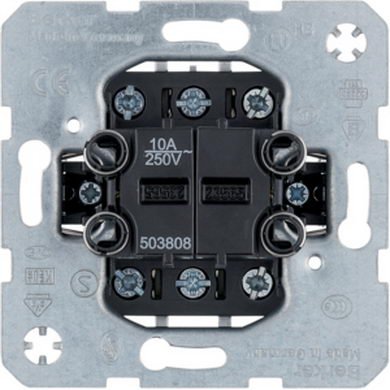 Kolébkové tlačítko řaz. 6/0 + 6/0 10A 250V modul přístroje /53503808/ 503808