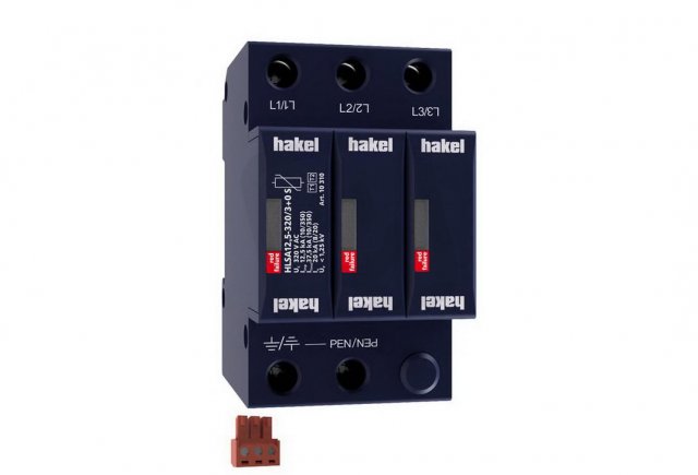 Svodič impulzních proudů a rázového přepětí HAKEL HLSA12,5-320/3+0 S SPD typ 1+2