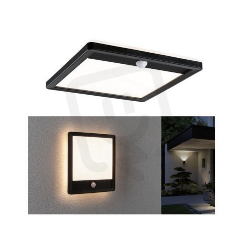 Outdoor 230V Lamina Panel rect PIR black