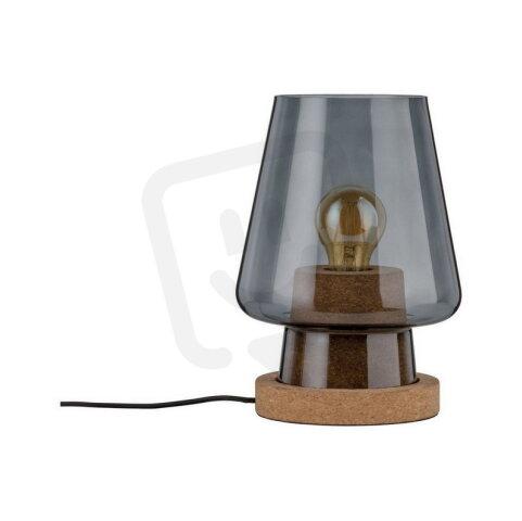 Stolní lampa Iben 1-ramenné kouřové sklo/korek 797.36 PAULMANN 79736