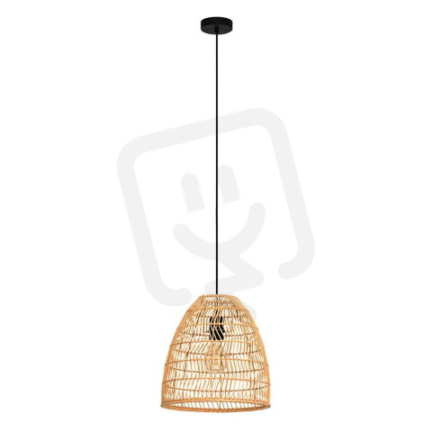 Závěsné svítidlo AYESGARTH 1xE27 černá/RATTAN 40W IP20 EGLO 43866