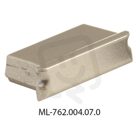 McLED ML-762.004.07.0 Koncovka bez otvoru pro PZ, stříbrná barva, 1 ks