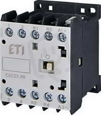 Miniaturní stykač ETI CEC07.PR-24V DC 4p 2xNO+2xNC 18A(AC1)/7A(AC3 400V)