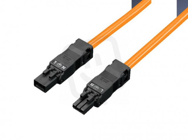 Rittal 2500430 Prop. kabel,3-žil,oranž,1000mm,s konekt.