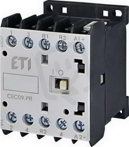 Miniaturní stykač ETI CEC09.PR-24V DC 4p 2xNO+2xNC 20A(AC1)/9A(AC3 400V)