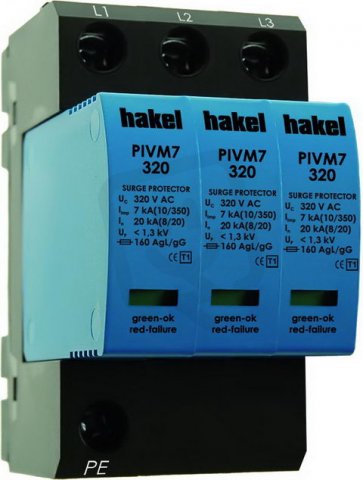 Varistorový svodič bleskových proudů HGDT50 SPD typ 1 N/PE HAKEL 30052