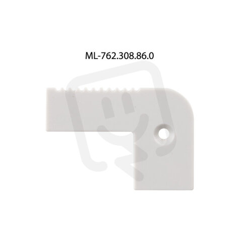 Koncovka pro BE bez otvoru, stříbrná barva, 1ks MCLED ML-762.308.86.0