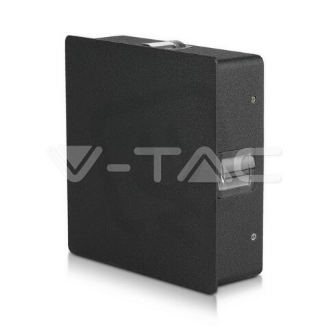 4W LED Wall Light Black Body Square Natu