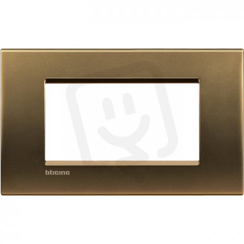 BTICINO LIVINGLIGHT RÁMEČEK HRANATÝ 4MODULOVÝ BRONZ LNA4804BZ