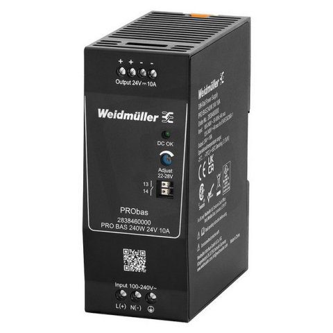 Elektrické napájení PRO BAS 240W 24V 10A WEIDMÜLLER 2838460000