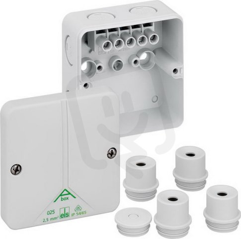 Spojovací krabice SPELSBERG Abox m 025-2,5mm2 šedá IP54/IP65 IK07 82x82x52