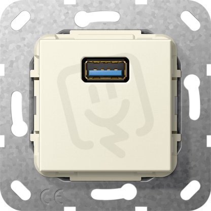 USB 3.0 A vložka krémově bílá GIRA 568301