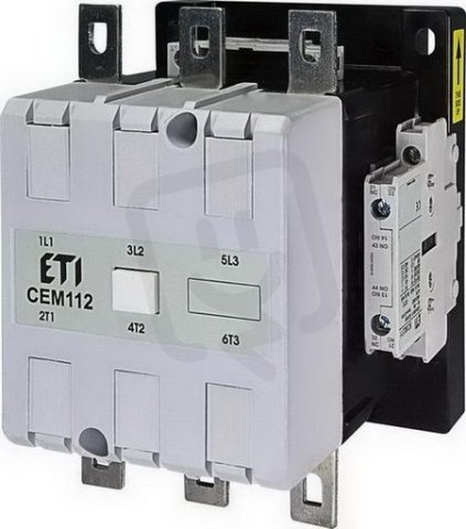 Motorový stykač ETI CEM112.22-24V-50/60Hz, 3p, 3xNO+2x (1xNO+1xNC),180A/112A