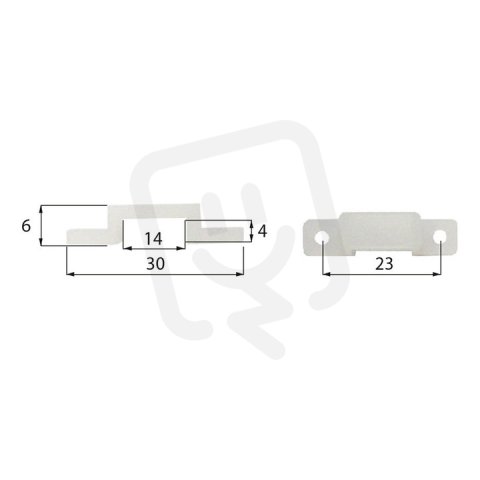 Upevňovací sponka pro LED pásky IP68, 10 mm široký PCB MCLED ML-110.018.60.1