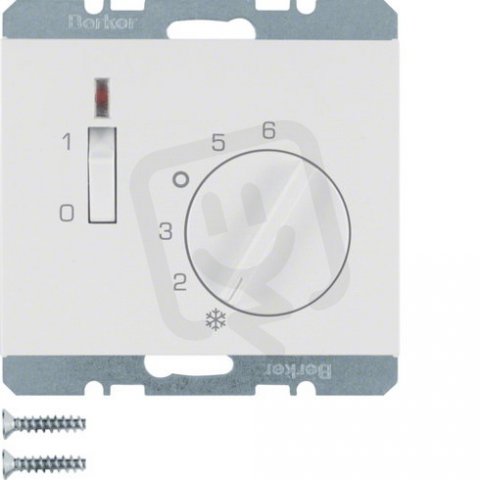 Termostat s rozpínacím kontaktem K.1 bílá lesk BERKER 20307109