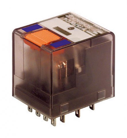 Miniaturní relé PT 4 přepínací kontakty 6A,24VDC+LED SCHRACK PT570LC4--