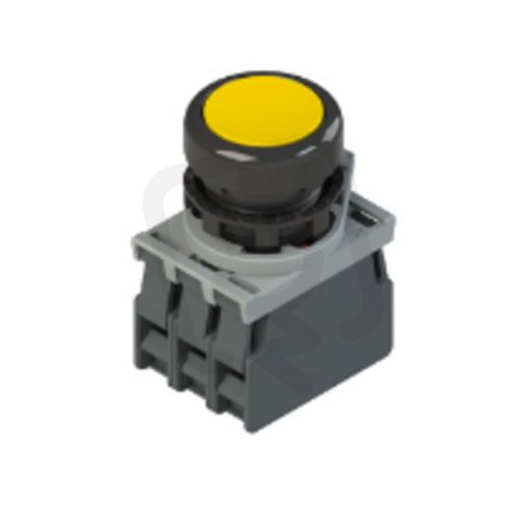 Kompletní lícující prosvětlené tlačítko, žluté, 12-30 V, jednotky 1NC+1NO