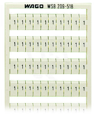 Popisovací karta WSB s potiskem 1/2 (50×) neflexibilní bílá WAGO 209-518