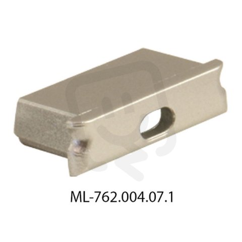 McLED ML-762.004.07.1 Koncovka s otvorem pro PZ, stříbrná barva, 1 ks