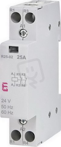 Modulární stykač R 25-02 230V, 2p, 1M, kontakty 2xNC,25A, 230V AC ETI 002463505