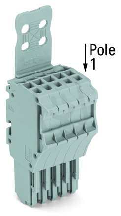 Pružinová svorka Push-in CAGE CLAMP 1,5mm2 šedá 5pól. WAGO 2020-105/133-000