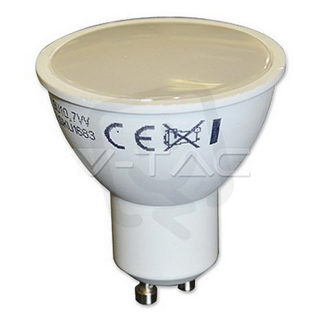 LED Spotlight - 7W GU10 SMD White Plasti