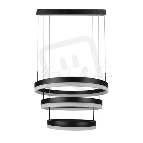 92W Soft Light Chandelier Dimmable Black