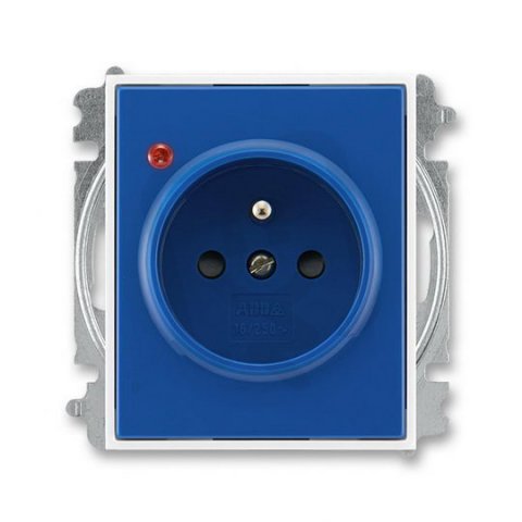 Zásuvka s ochranou přepětí bezšroubová 5599E-A02357 14 modrá/bílá Element ABB