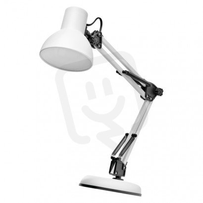 Stolní lampa LUCAS na žárovku E27, bílá EMOS Z7609W