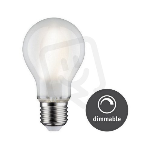 LED Filament žárovka bílá/mat 9W E27 neutrální bílá stmívatelné PAULMANN 28815