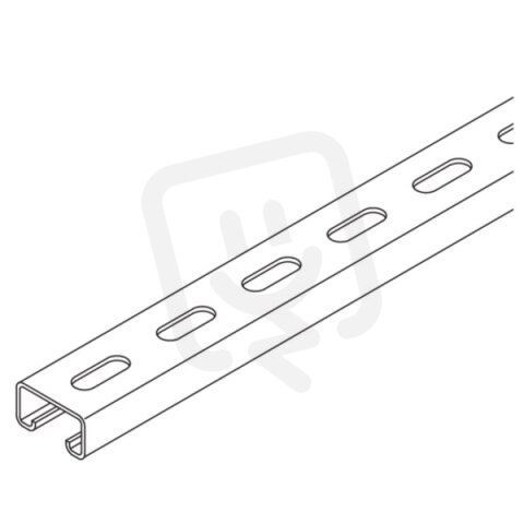 ocel. lišta 22x39,5 mm, perforovaná, L=1 m PUK GROUP KHA 7-10S