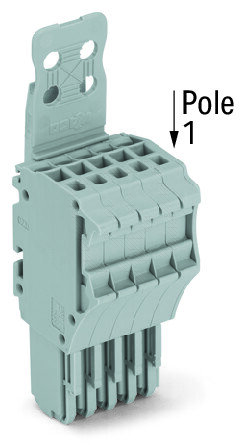 Pružinová svorka Push-in CAGE CLAMP 1,5mm2 šedá 5pól. WAGO 2020-105/143-000