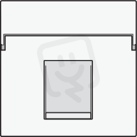 Středový kryt datazásuvky 1xRJ-WHITE COATED NIKO 154-65100