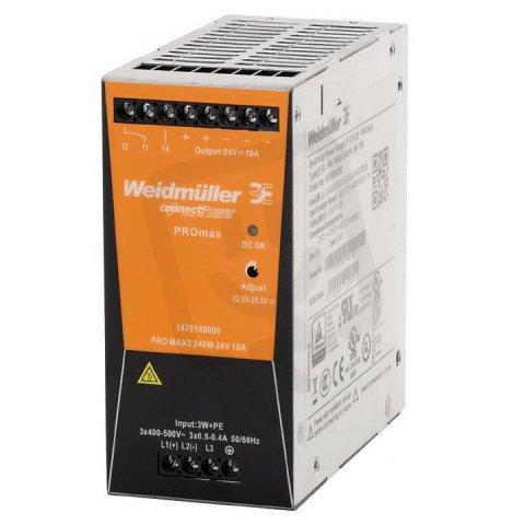 Elektrické napájení PRO MAX3 240W 24V 10A WEIDMÜLLER 1478180000