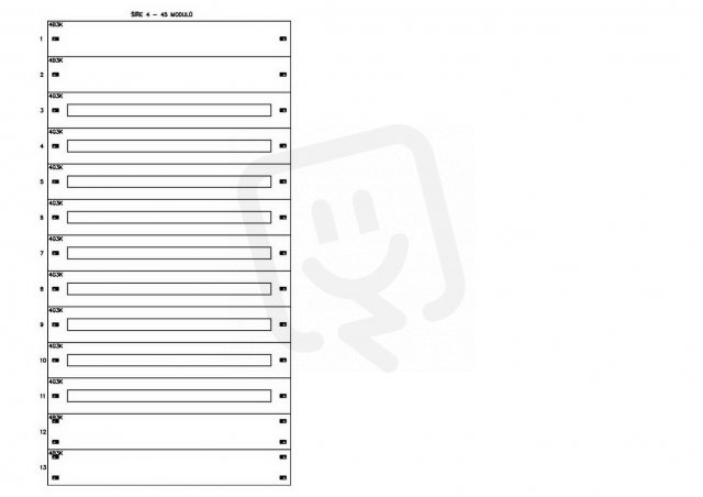 Konstrukce instalační 4-39, plastové panely SCHRACK CSIL129439