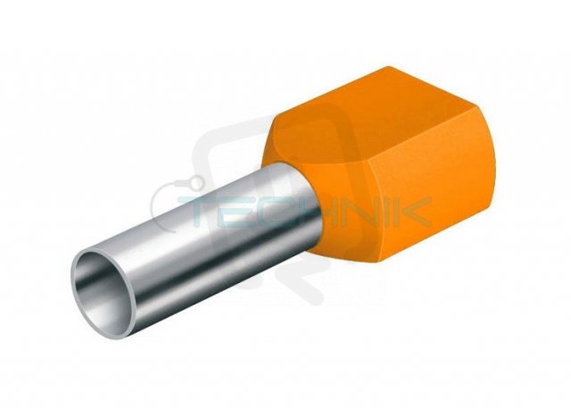 DD 4-12 oranžová Dutinka dvojitá,průřez 2x4,0mm2/délka 12mm,dle DIN46228