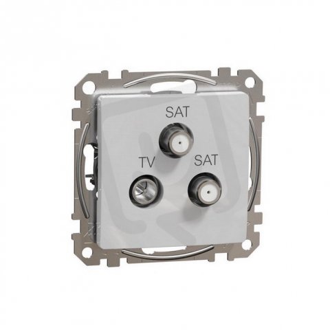 Sedna D/E TV-SAT-SAT zásuvka koncová 4dB, Aluminium SCHNEIDER SDD113481S