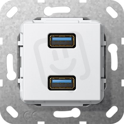 USB 3.0 A 2x vložka čistě bílá GIRA 568503