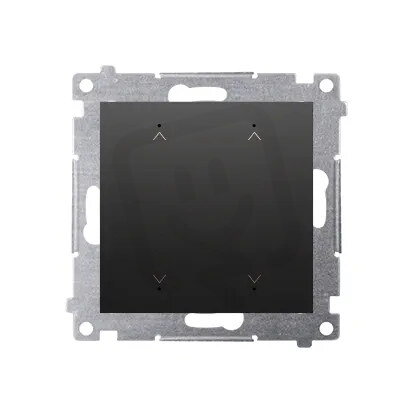 Ovladač žaluziový elektronický dvojnásobny, 6A, černá matná DEZ2.01/49