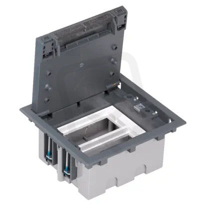 Podlahová krabice SF obdélníkový 4×K45 2×S500 93mm128mm šedá 52050102-035