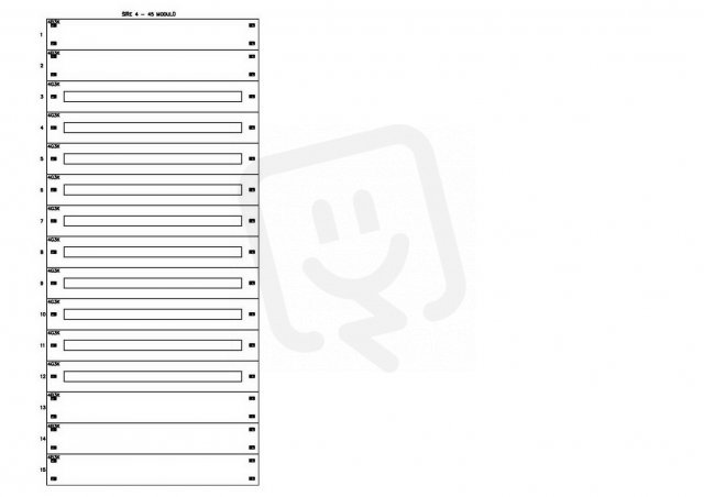 Konstrukce instalační 4-45, plastové panely SCHRACK CSIL129445