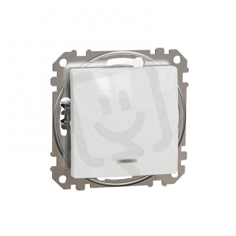 Sedna D/E Tlačítko střídavé ř.6So orientační kontrolka Bílá SCHNEIDER SDD111116L