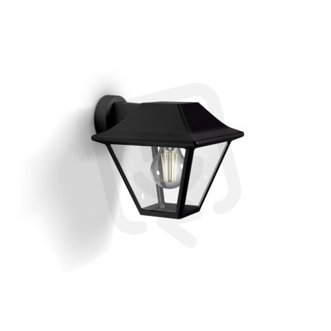 Nástěnné venkovní svítidlo PHILIPS Alpenglow E27 1x60W bez zdroje IP44, černá